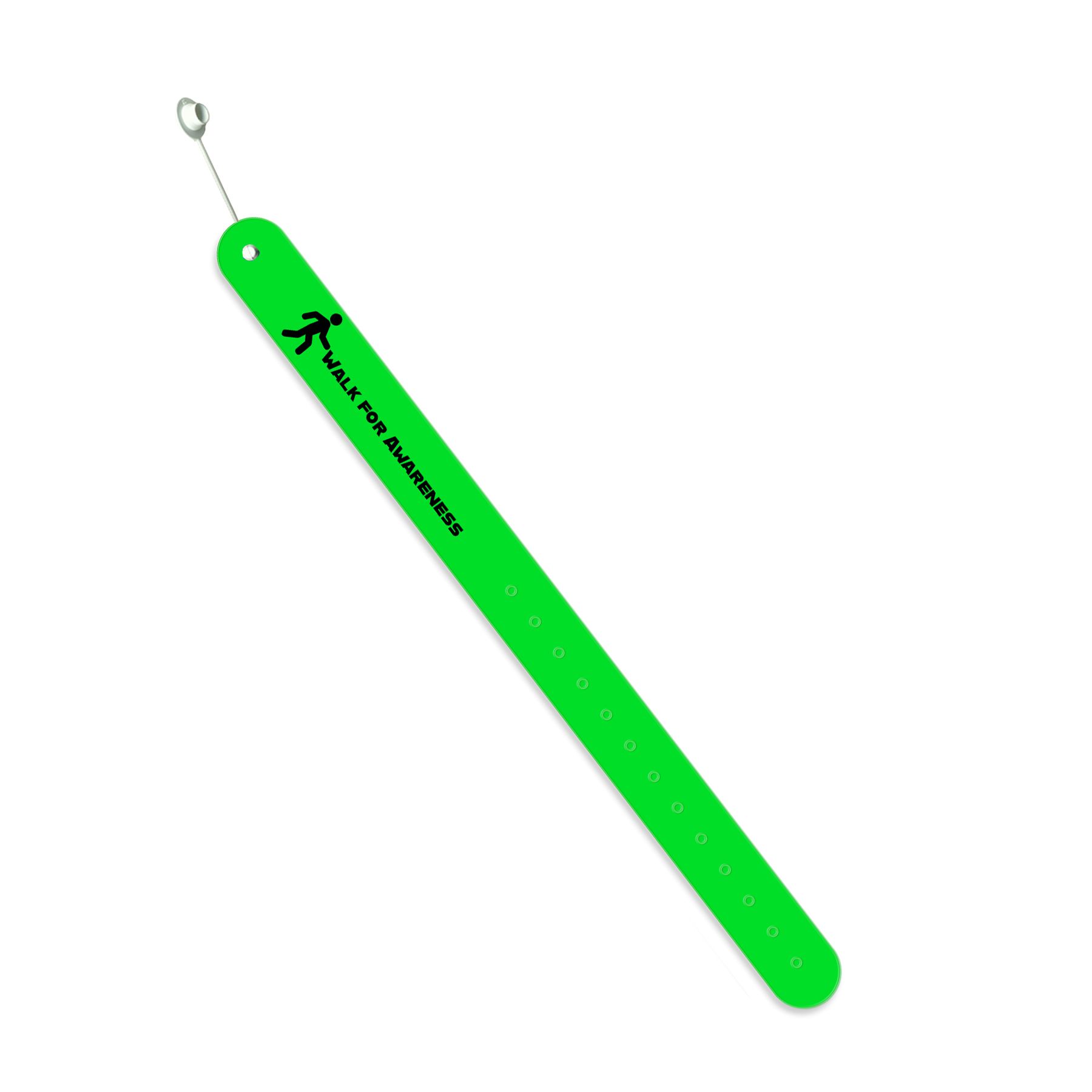 Fluorescent  Green Imprinted - Permanent Stud
